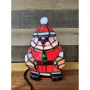 Huntington Santa Claus Tiffany Accent Lamp In Box